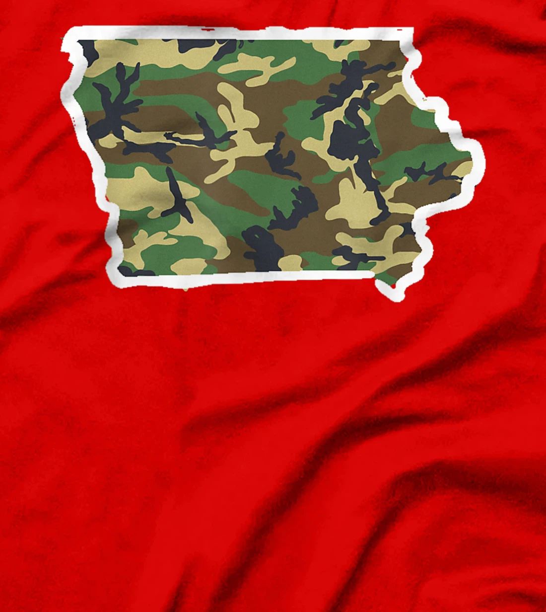 Iowa Camo Map Shirt, Hunting Gear, Camo Home Apparel T-Shirt, Women T-Shirt