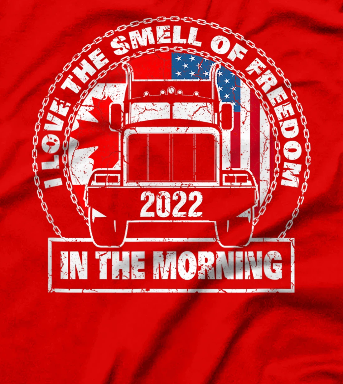 I Love The Smell Of Freedom in The Morning Trucker Convoy T-Shirt, Kid T-Shirt and Women T-Shirt