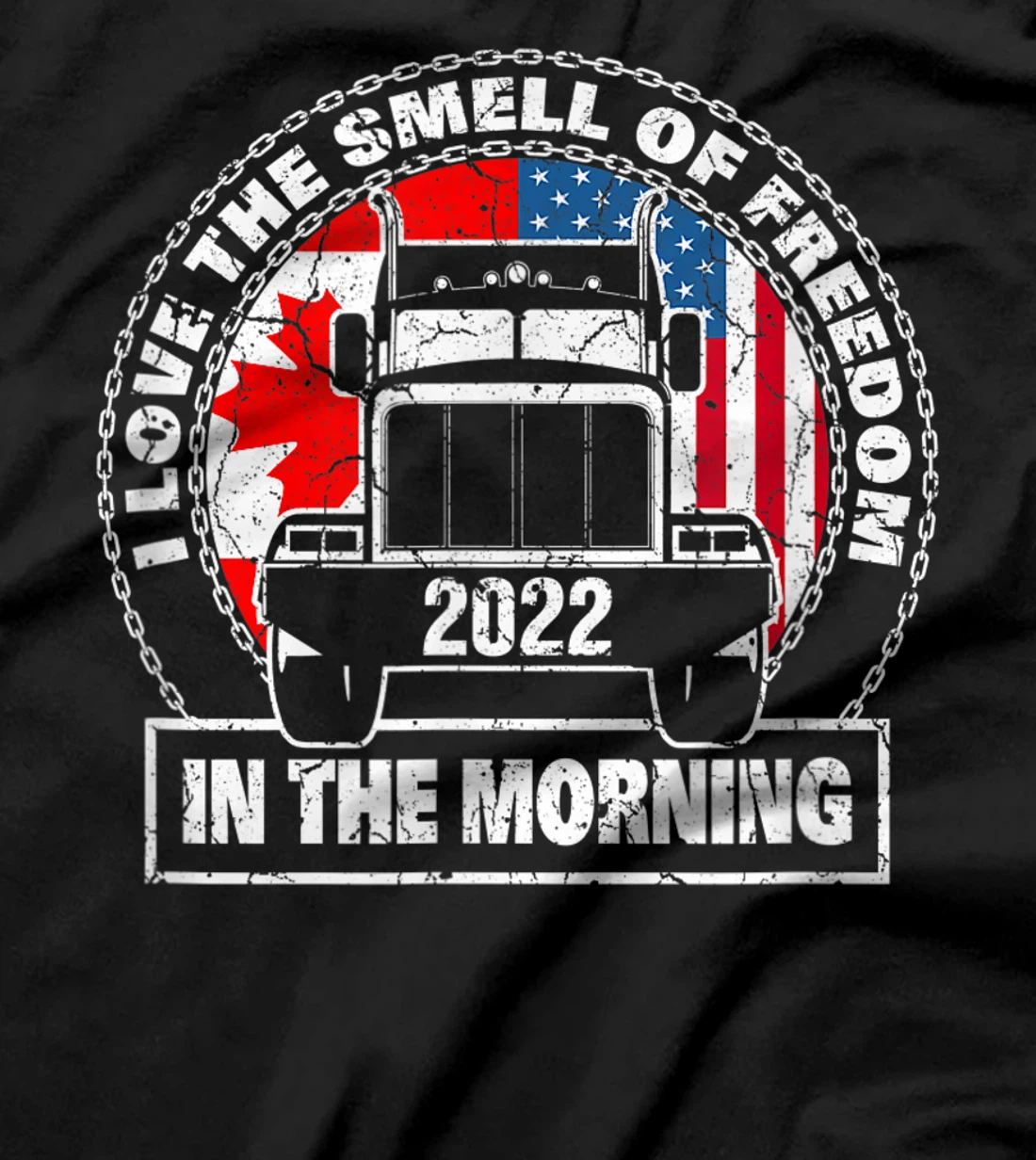 I Love The Smell Of Freedom in The Morning Trucker Convoy T-Shirt, Kid T-Shirt and Women T-Shirt