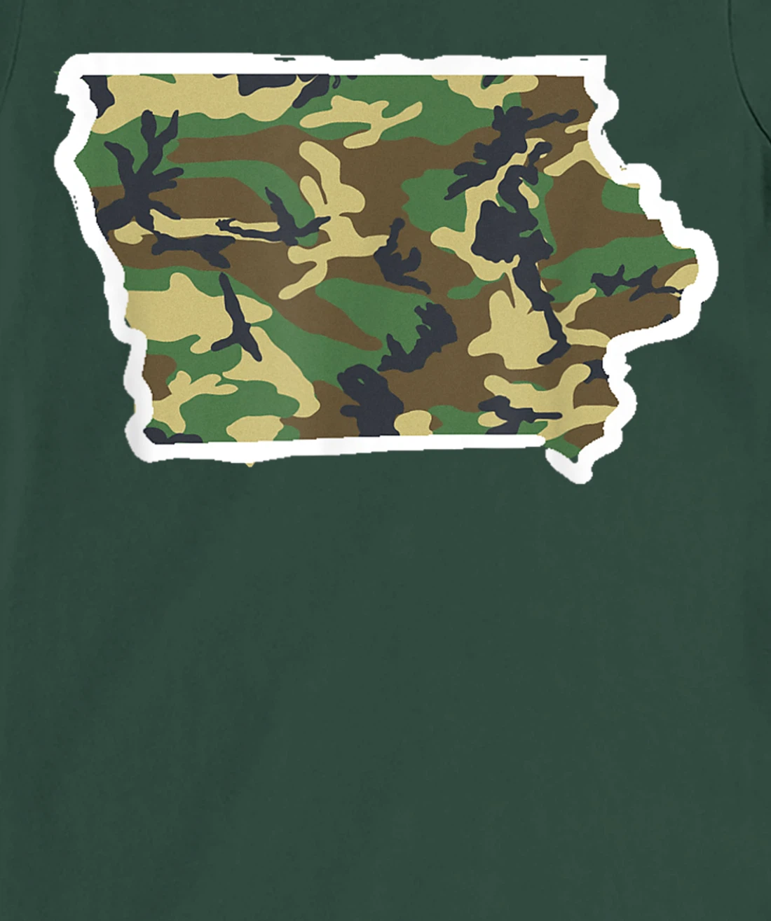 Iowa Camo Map Shirt, Hunting Gear, Camo Home Apparel T-Shirt, Women T-Shirt