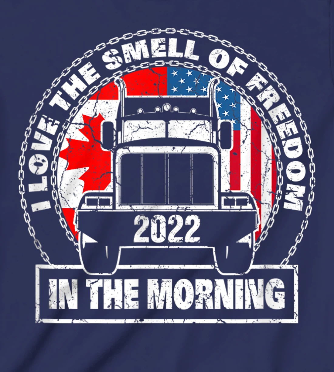 I Love The Smell Of Freedom in The Morning Trucker Convoy T-Shirt, Kid T-Shirt and Women T-Shirt