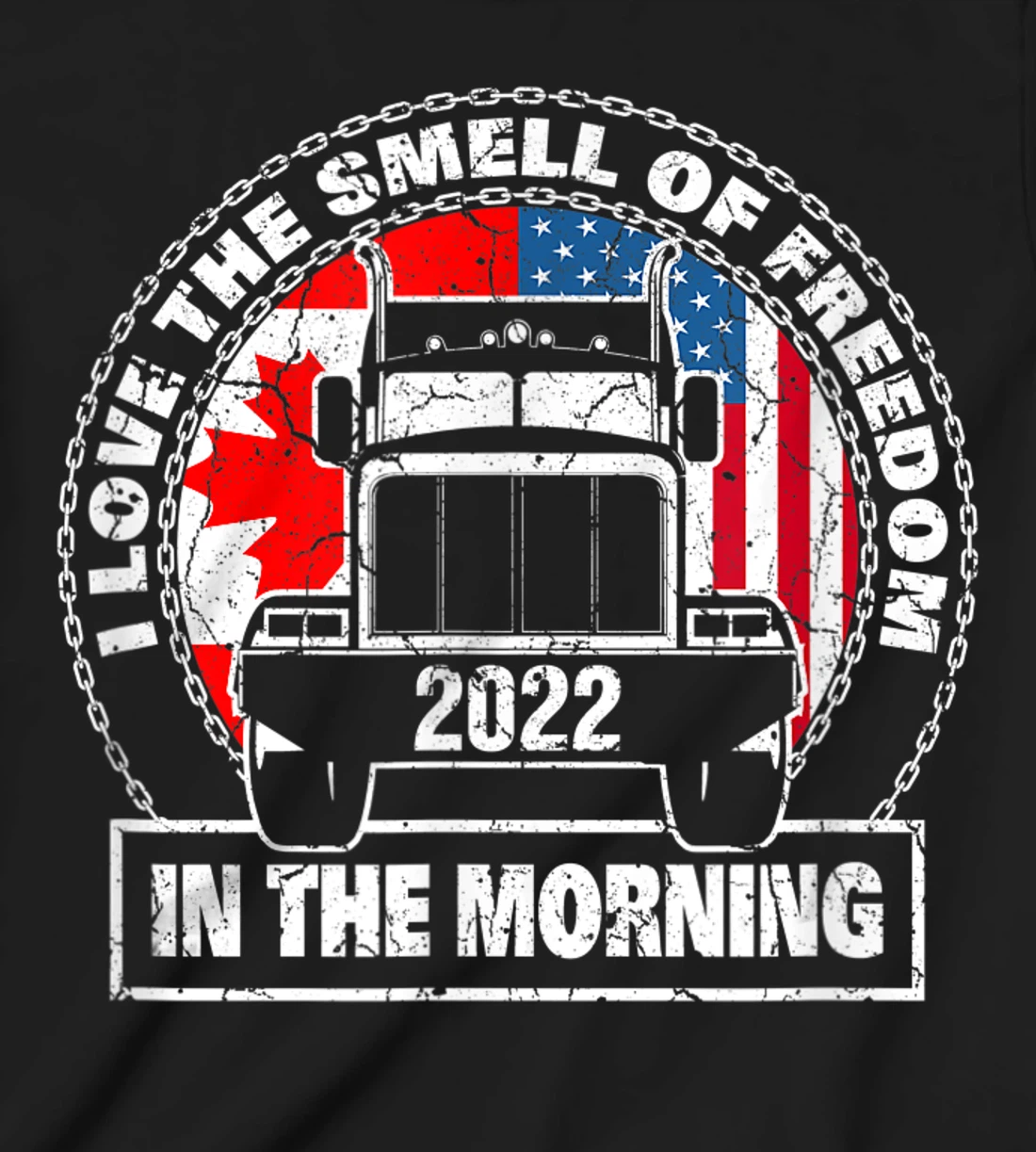 I Love The Smell Of Freedom in The Morning Trucker Convoy T-Shirt, Kid T-Shirt and Women T-Shirt