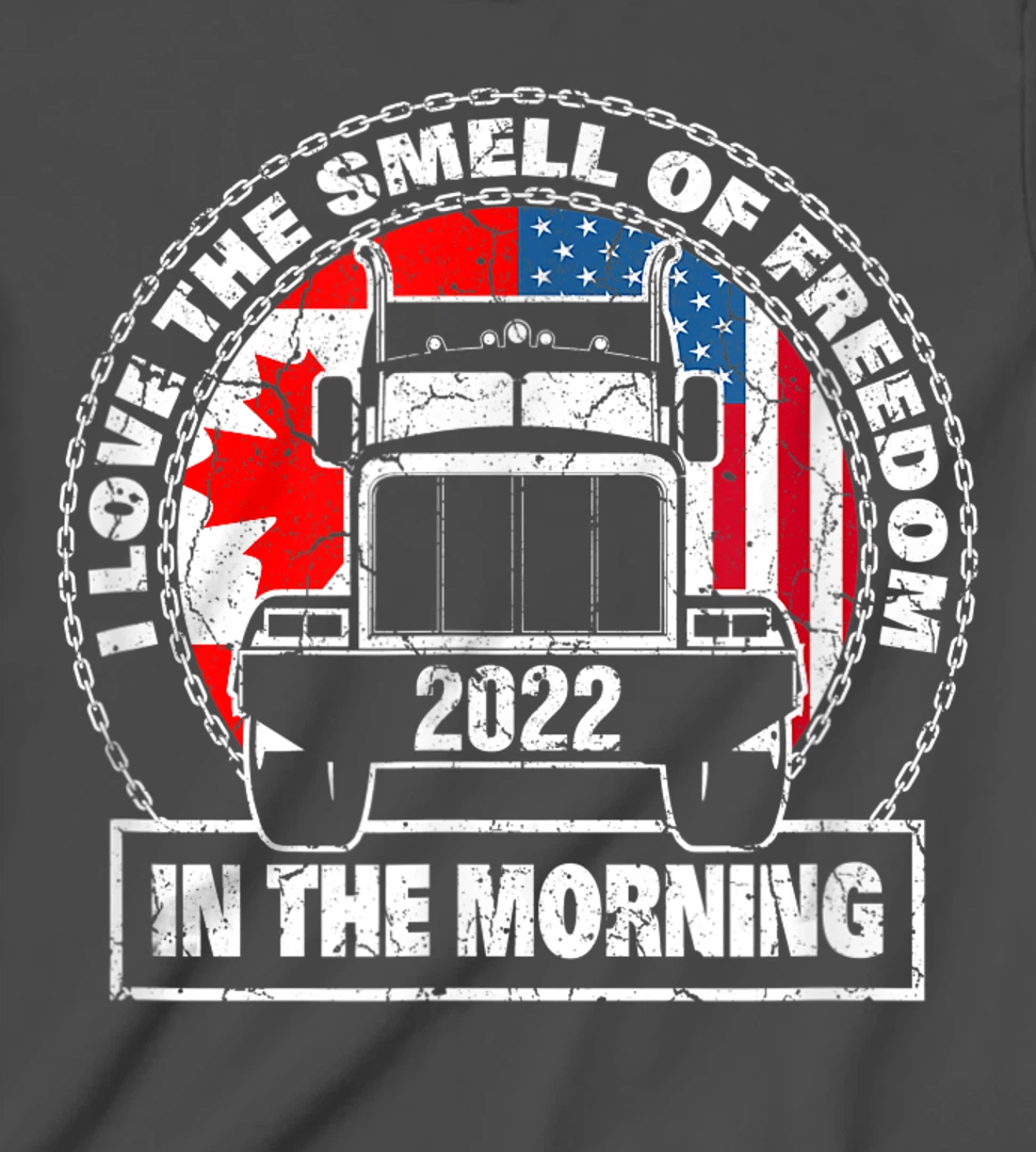 I Love The Smell Of Freedom in The Morning Trucker Convoy T-Shirt, Kid T-Shirt and Women T-Shirt