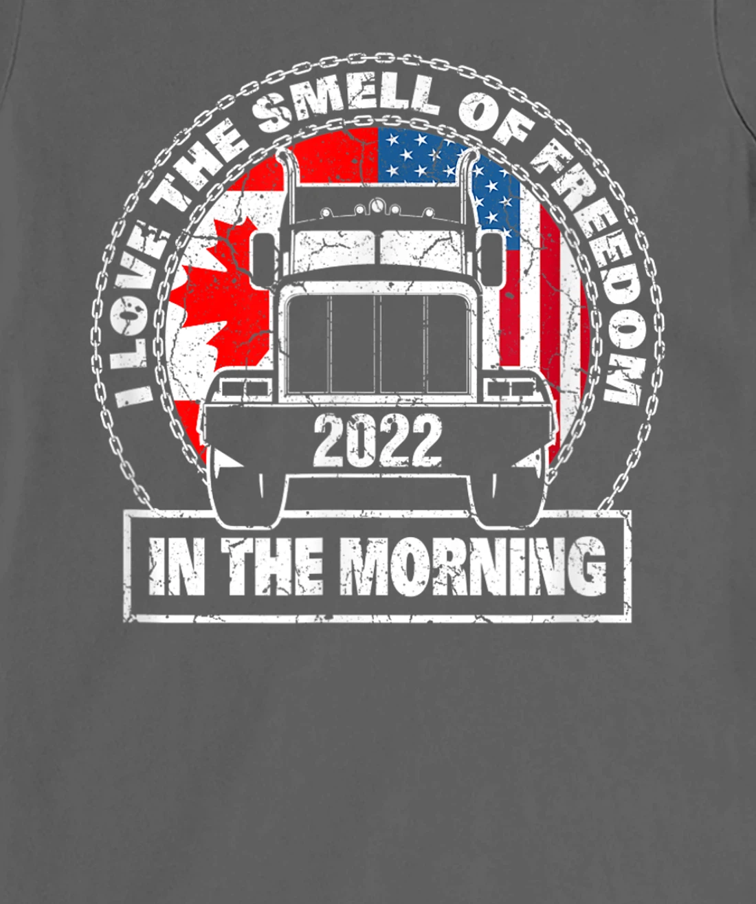 I Love The Smell Of Freedom in The Morning Trucker Convoy T-Shirt, Kid T-Shirt and Women T-Shirt