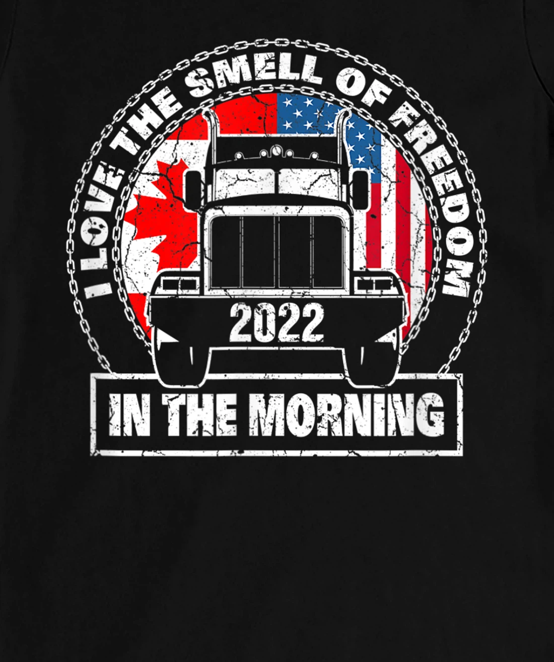 I Love The Smell Of Freedom in The Morning Trucker Convoy T-Shirt, Kid T-Shirt and Women T-Shirt