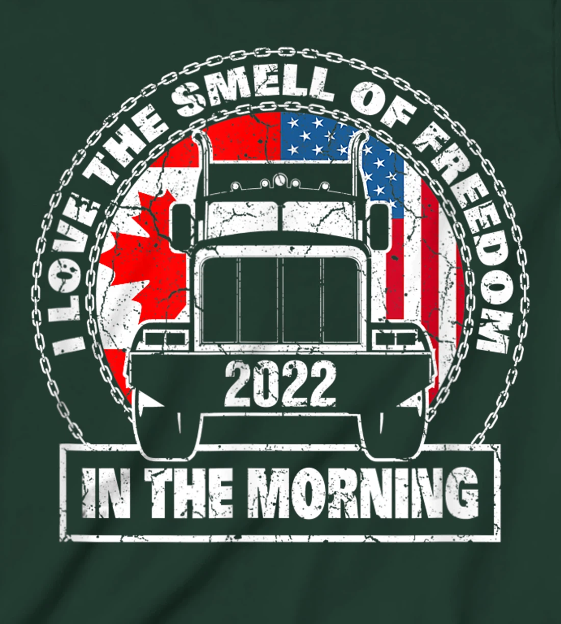 I Love The Smell Of Freedom in The Morning Trucker Convoy T-Shirt, Kid T-Shirt and Women T-Shirt