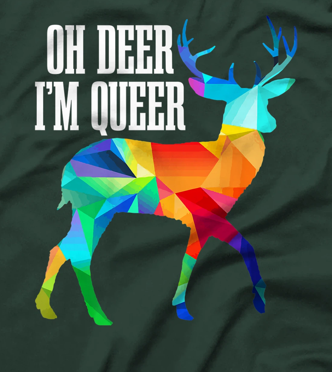 Oh Deer I'm Queer LGBTQ Gay Pride Month Rainbow Flag LGBT T-Shirt, Women T-Shirt