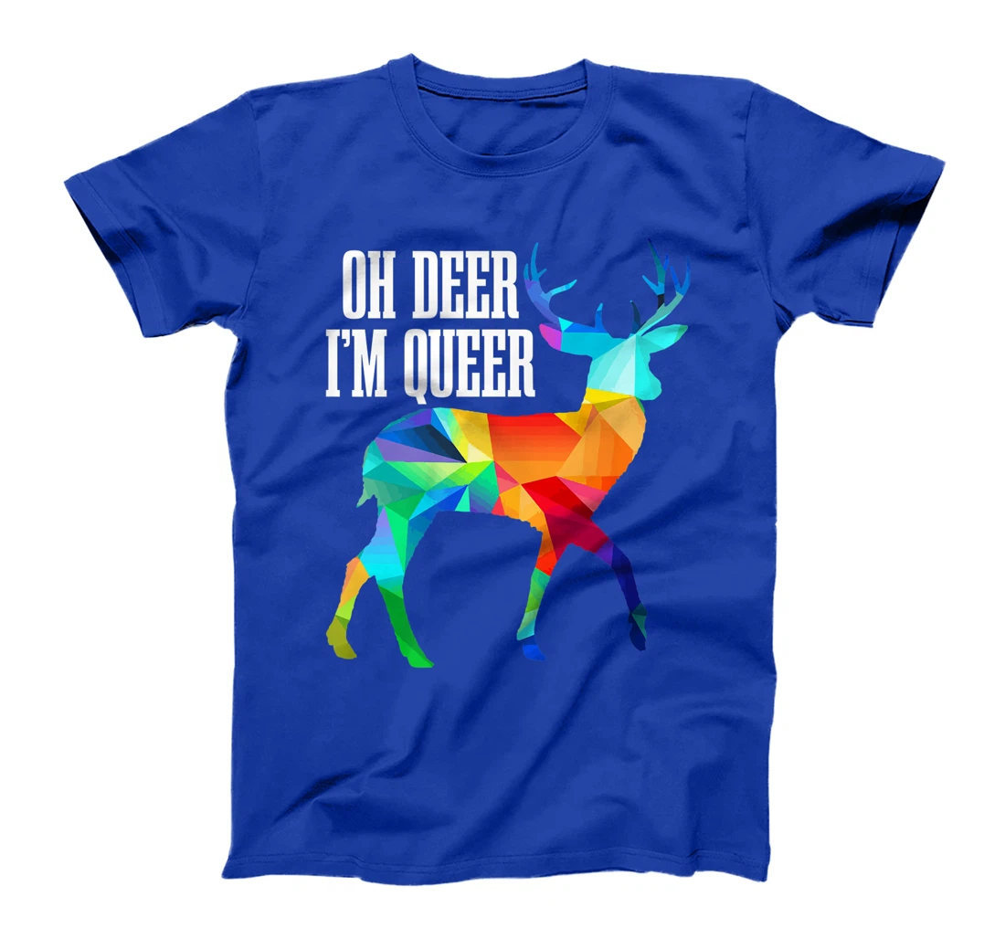 Oh Deer I'm Queer LGBTQ Gay Pride Month Rainbow Flag LGBT T-Shirt, Women T-Shirt