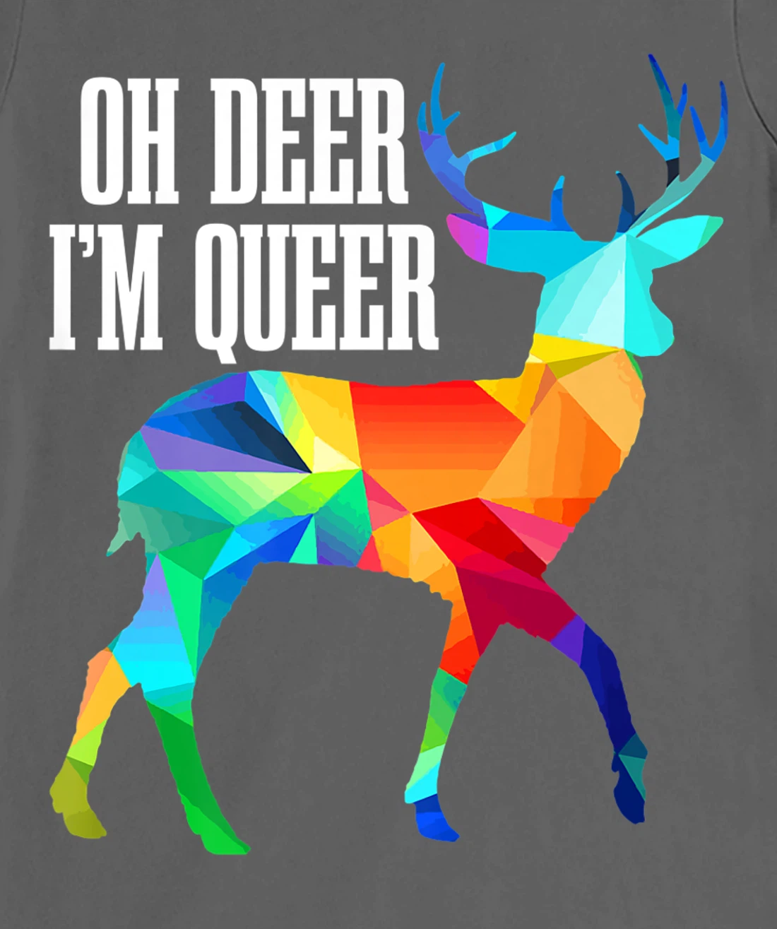 Oh Deer I'm Queer LGBTQ Gay Pride Month Rainbow Flag LGBT T-Shirt, Women T-Shirt