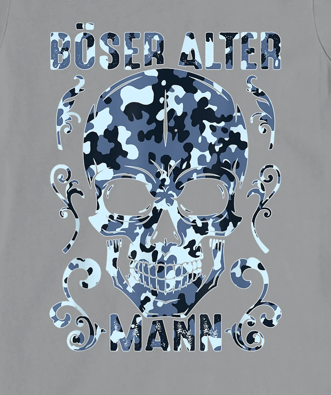 Bad old man skull camouflage T-Shirt, Women T-Shirt