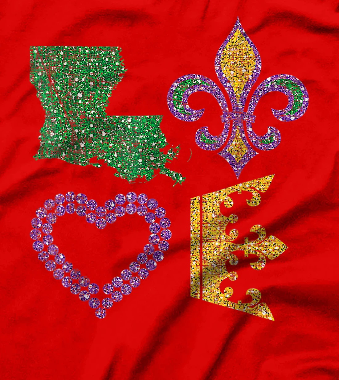 Women's Mardi Gras I Love Mardi Gras Distressed T-Shirt, Kid T-Shirt and Women T-Shirt