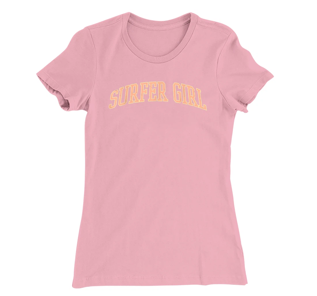 Surfer Girl College Font Graphic Beach Summer T-Shirt, Kid T-Shirt and Women T-Shirt