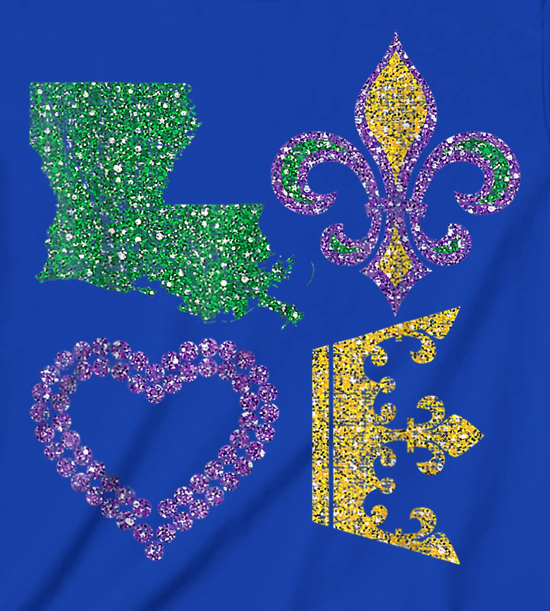 Women's Mardi Gras I Love Mardi Gras Distressed T-Shirt, Kid T-Shirt and Women T-Shirt