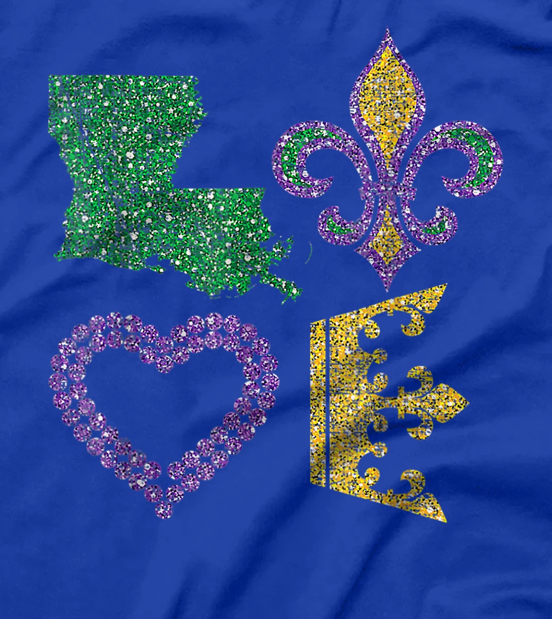 Women's Mardi Gras I Love Mardi Gras Distressed T-Shirt, Kid T-Shirt and Women T-Shirt