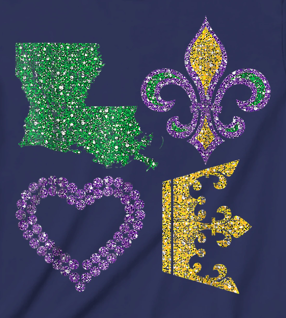 Women's Mardi Gras I Love Mardi Gras Distressed T-Shirt, Kid T-Shirt and Women T-Shirt