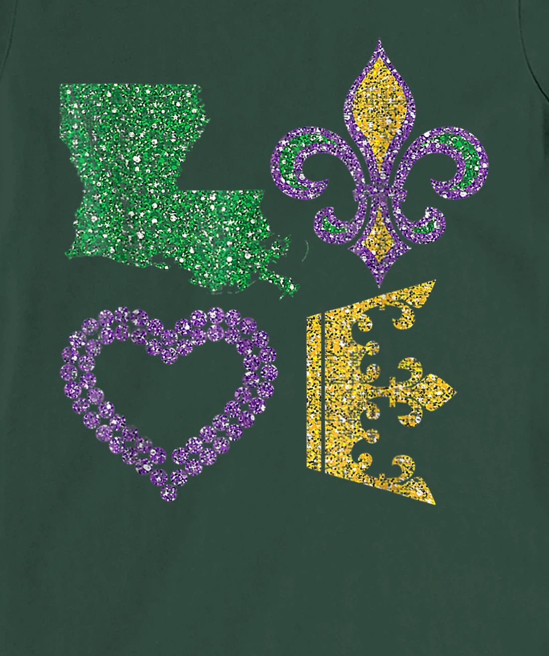 Women's Mardi Gras I Love Mardi Gras Distressed T-Shirt, Kid T-Shirt and Women T-Shirt