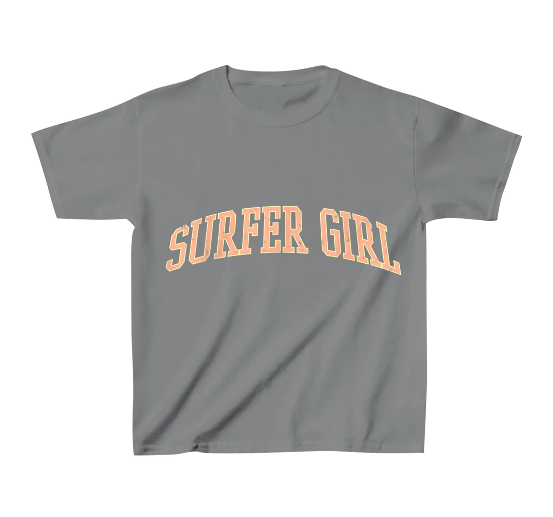 Surfer Girl College Font Graphic Beach Summer T-Shirt, Kid T-Shirt and Women T-Shirt