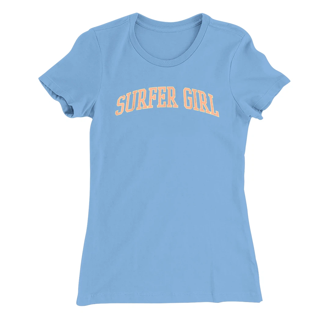 Surfer Girl College Font Graphic Beach Summer T-Shirt, Kid T-Shirt and Women T-Shirt