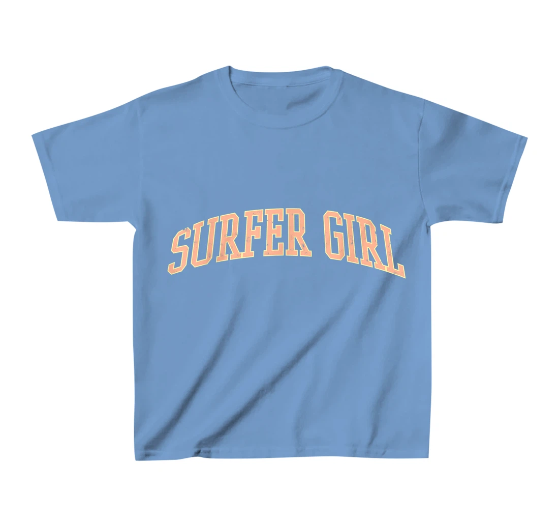 Surfer Girl College Font Graphic Beach Summer T-Shirt, Kid T-Shirt and Women T-Shirt