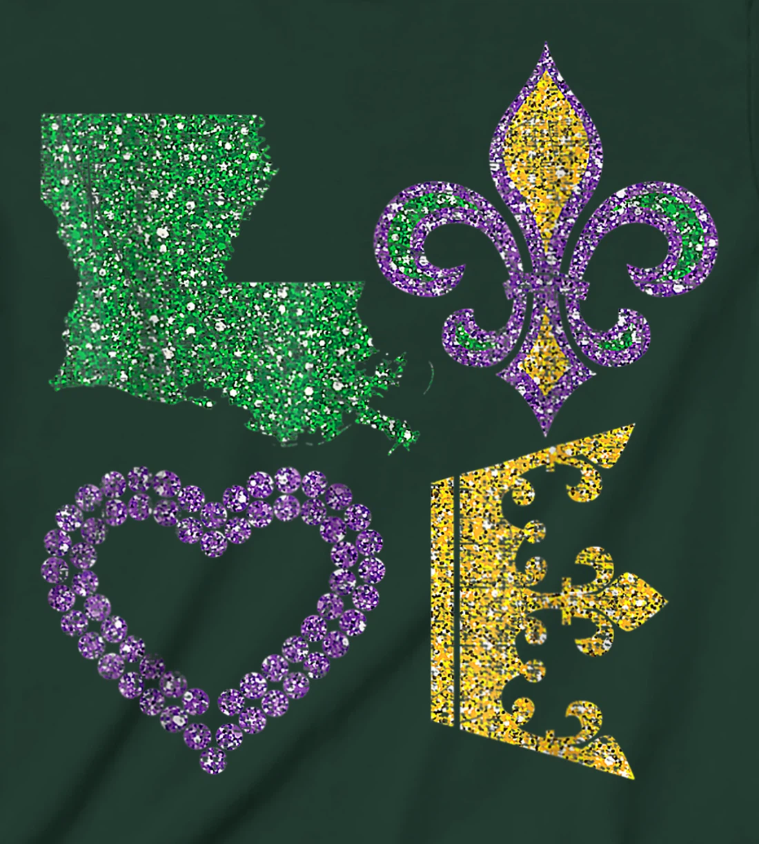 Women's Mardi Gras I Love Mardi Gras Distressed T-Shirt, Kid T-Shirt and Women T-Shirt