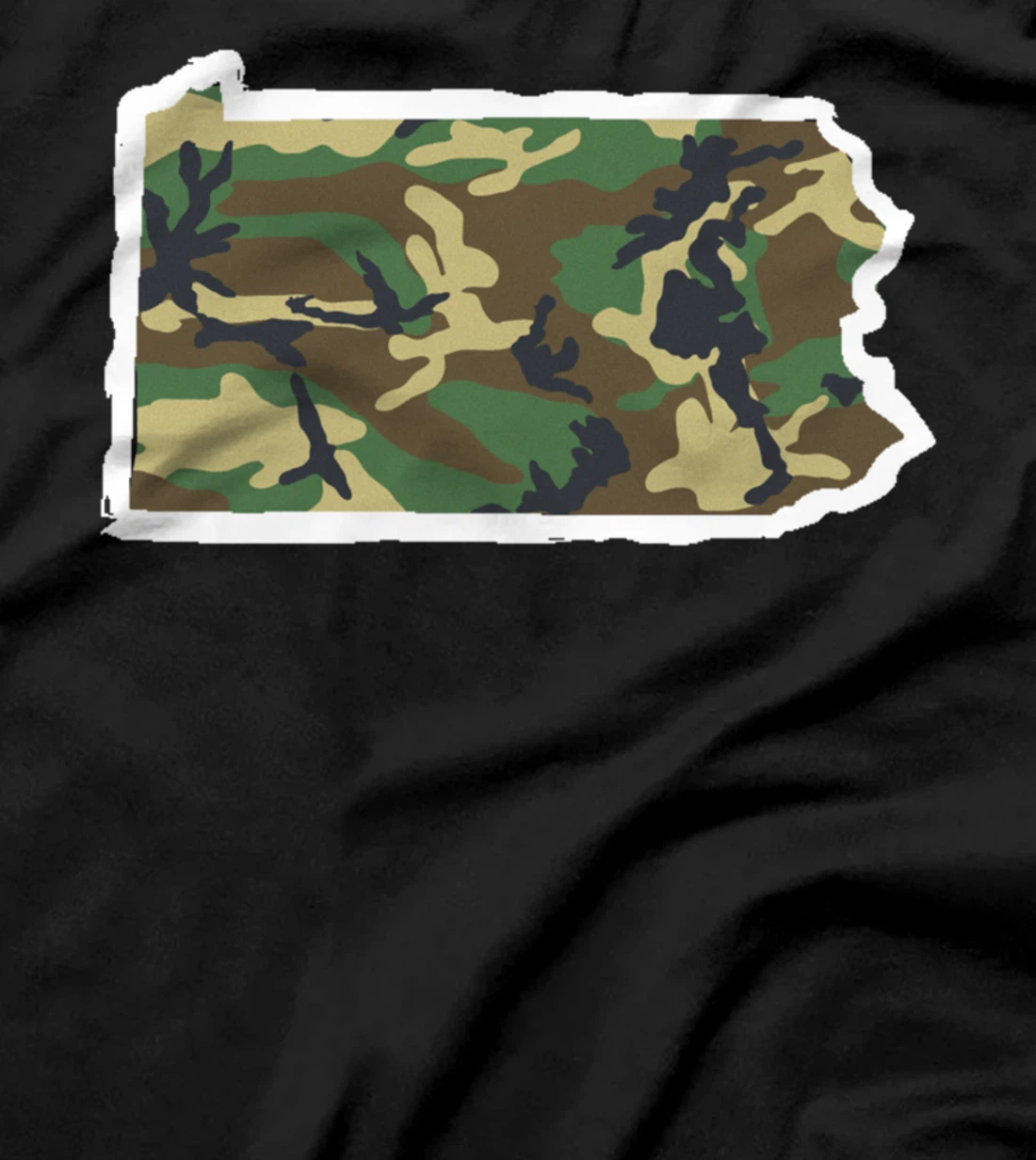 Pennsylvania Camo Map Shirt, Hunting Gear, Camo Home Apparel T-Shirt