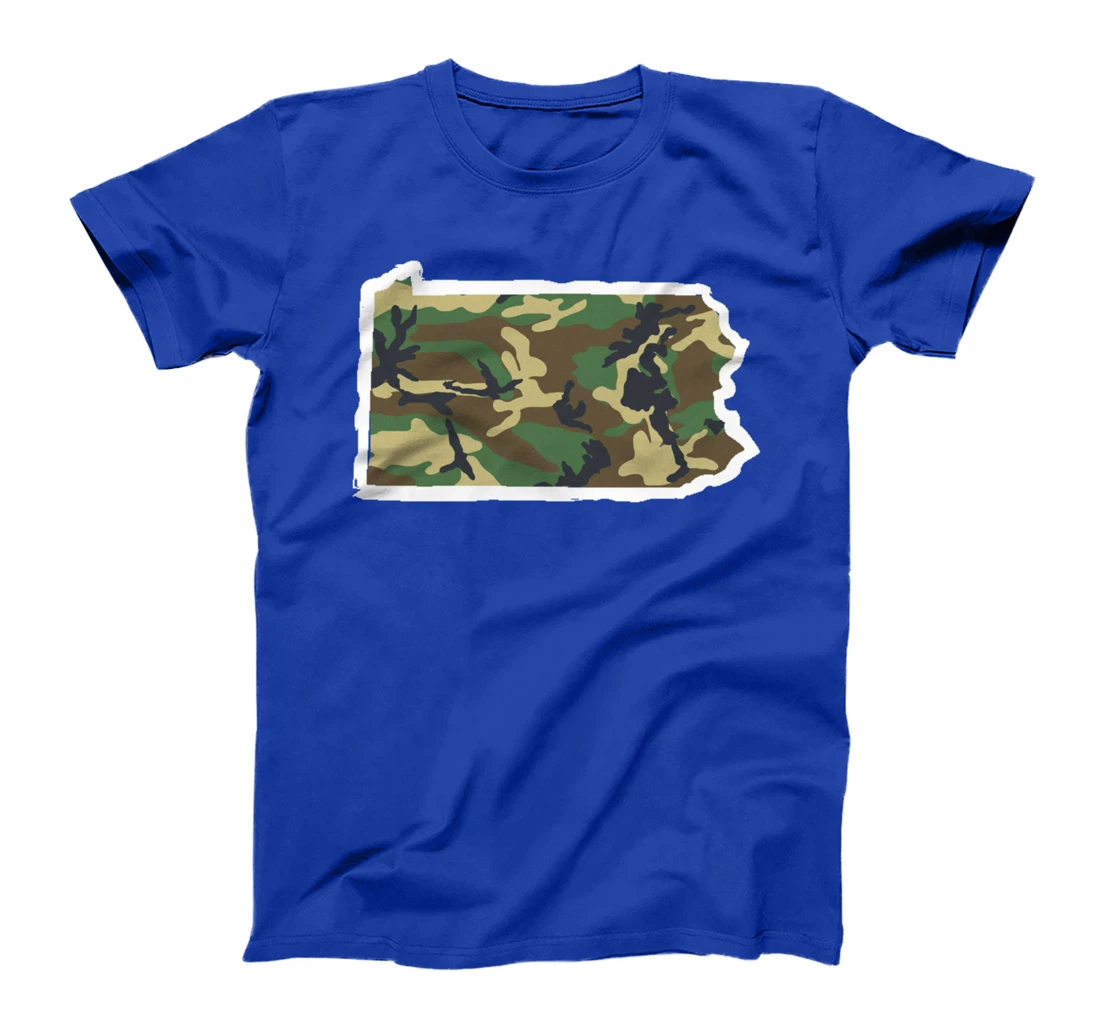 Pennsylvania Camo Map Shirt, Hunting Gear, Camo Home Apparel T-Shirt