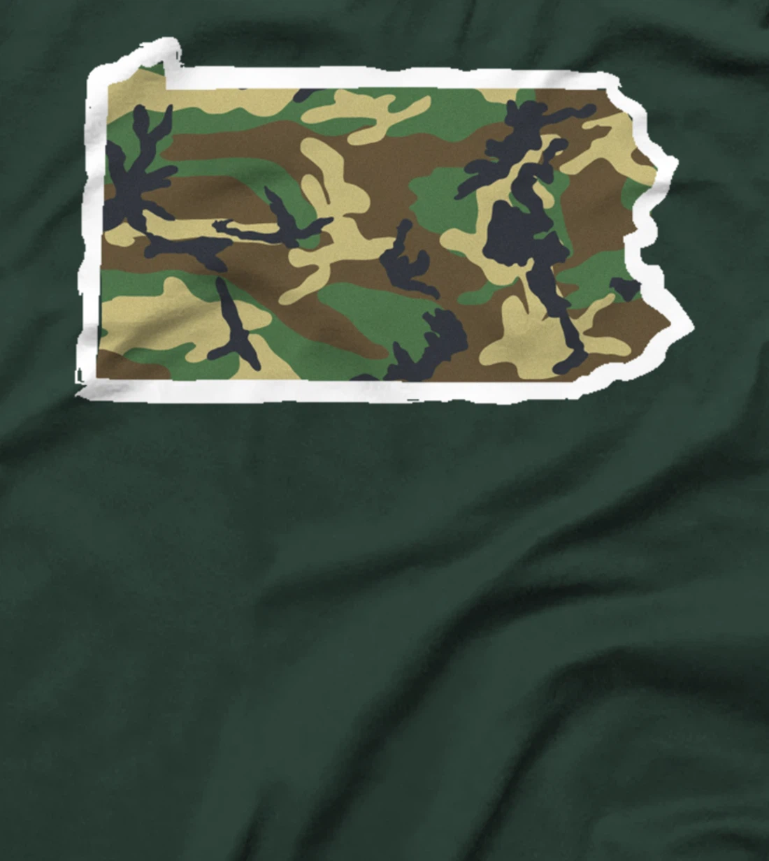 Pennsylvania Camo Map Shirt, Hunting Gear, Camo Home Apparel T-Shirt