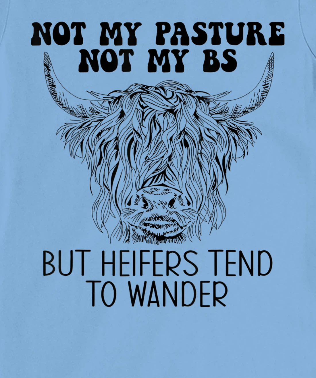 Cow Not My Pasture Not My BS But Heifers Tend To Wander T-Shirt, Women T-Shirt