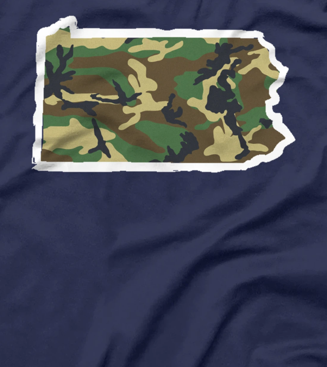 Pennsylvania Camo Map Shirt, Hunting Gear, Camo Home Apparel T-Shirt