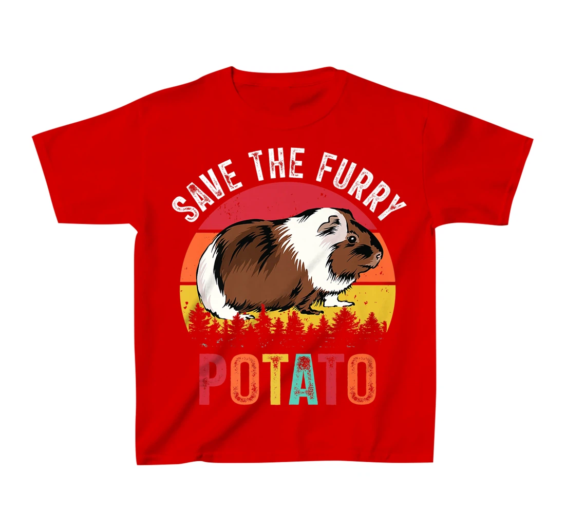Save The Furry Potato Funny Guinea Pig T-Shirt, Kid T-Shirt and Women T-Shirt