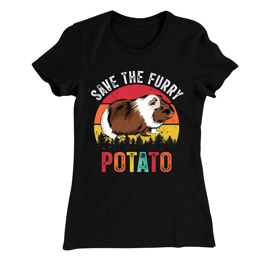 Save The Furry Potato Funny Guinea Pig T-Shirt, Kid T-Shirt and Women T-Shirt