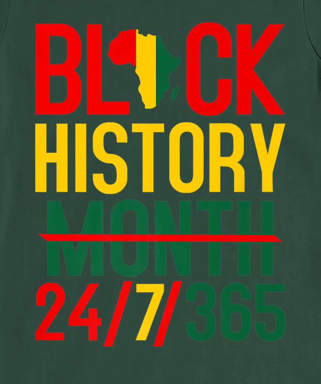 Black History Month 24-7-365 Black History Month T-Shirt, Kid T-Shirt and Women T-Shirt
