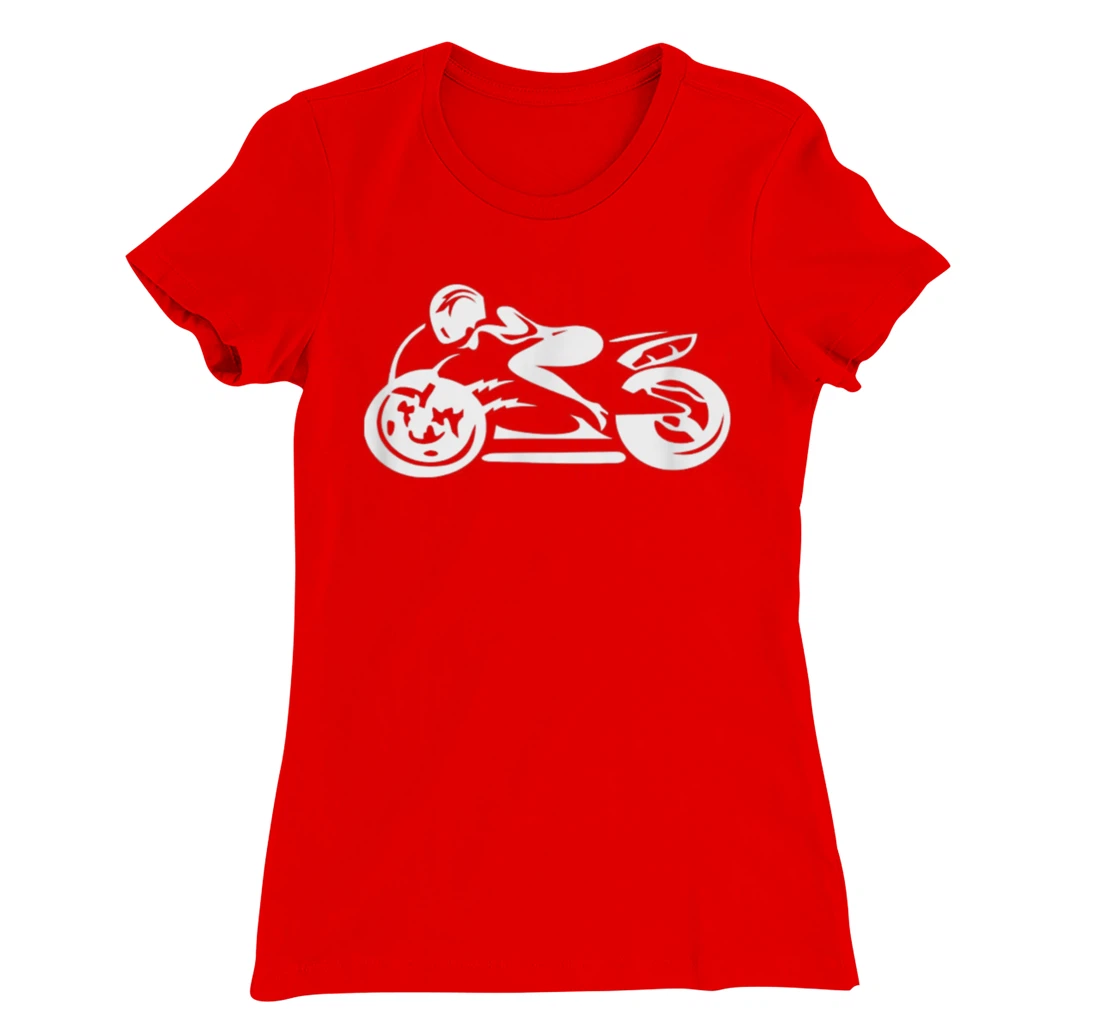 Woman on motorcycle motif shirt, bike stencil T-Shirt, Women T-Shirt biker Long Sleeve T-Shirt, Women T-Shirt