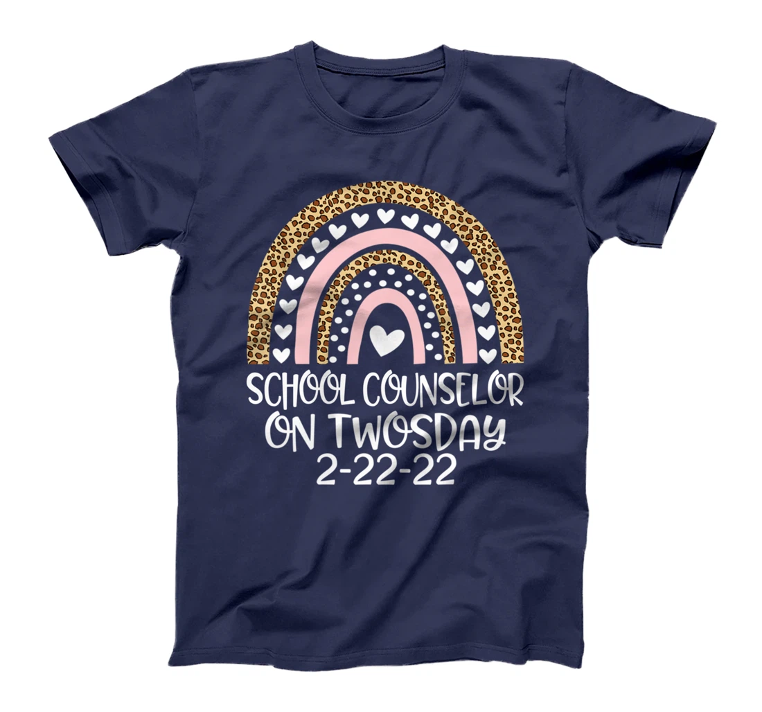 School Counselor On Twosday 2/22/2022 Funny February 22nd T-Shirt
