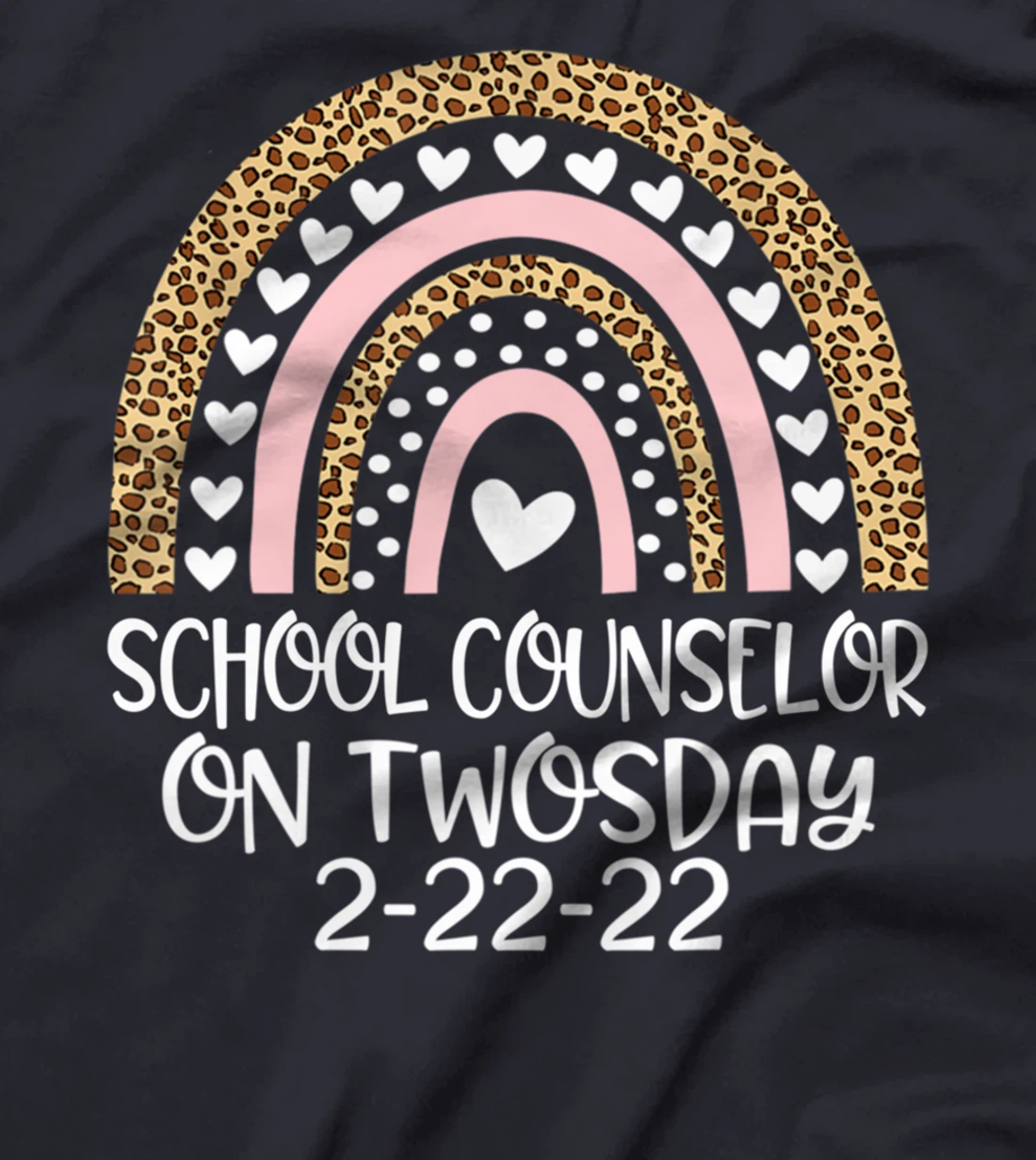 School Counselor On Twosday 2/22/2022 Funny February 22nd T-Shirt