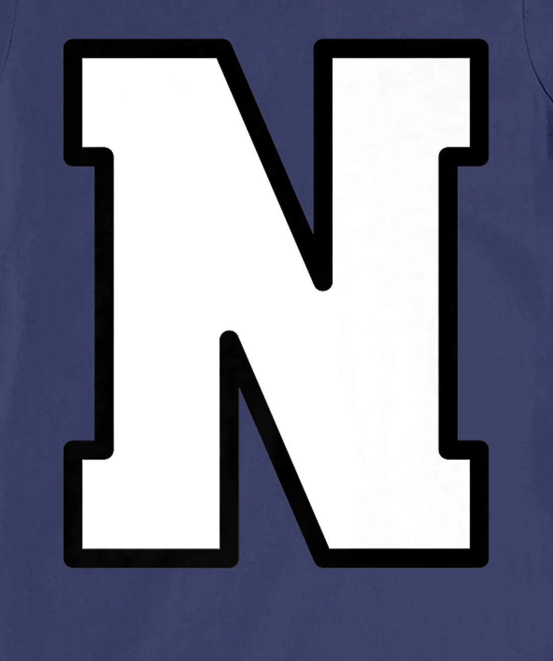 Letter N Capital Alphabet Varsity Monogram Initial T-Shirt, Kid T-Shirt and Women T-Shirt