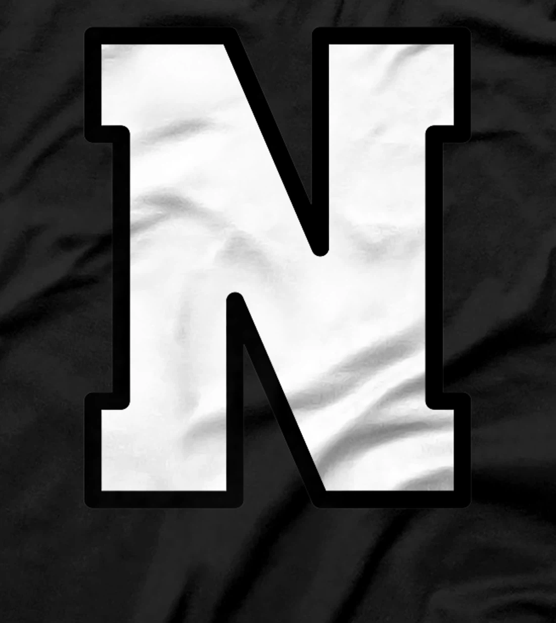 Letter N Capital Alphabet Varsity Monogram Initial T-Shirt, Kid T-Shirt and Women T-Shirt
