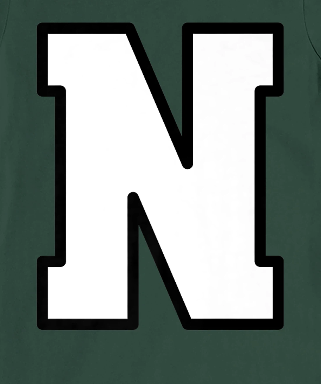 Letter N Capital Alphabet Varsity Monogram Initial T-Shirt, Kid T-Shirt and Women T-Shirt