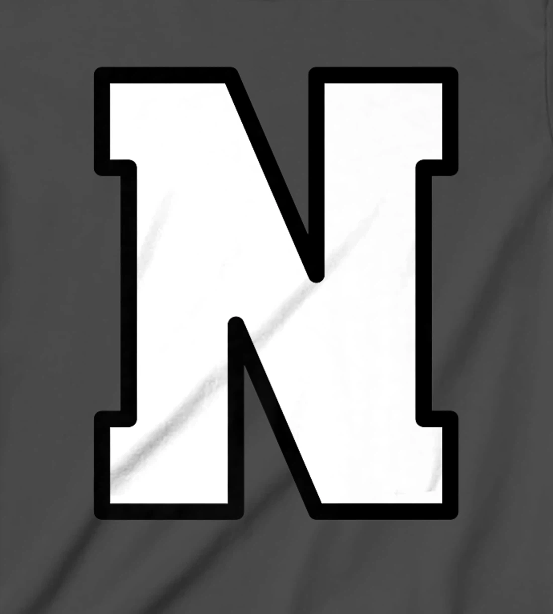 Letter N Capital Alphabet Varsity Monogram Initial T-Shirt, Kid T-Shirt and Women T-Shirt