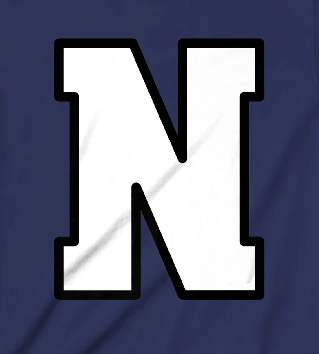 Letter N Capital Alphabet Varsity Monogram Initial T-Shirt, Kid T-Shirt and Women T-Shirt
