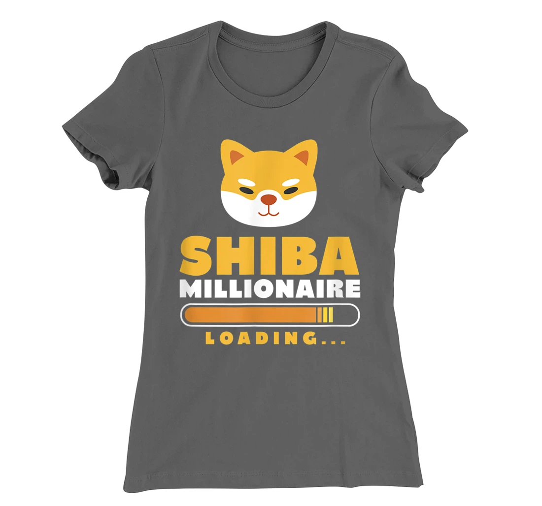 Shiba Inu Millionaire Loading Shiba Inu Coin Cryptocurrency T-Shirt, Women T-Shirt