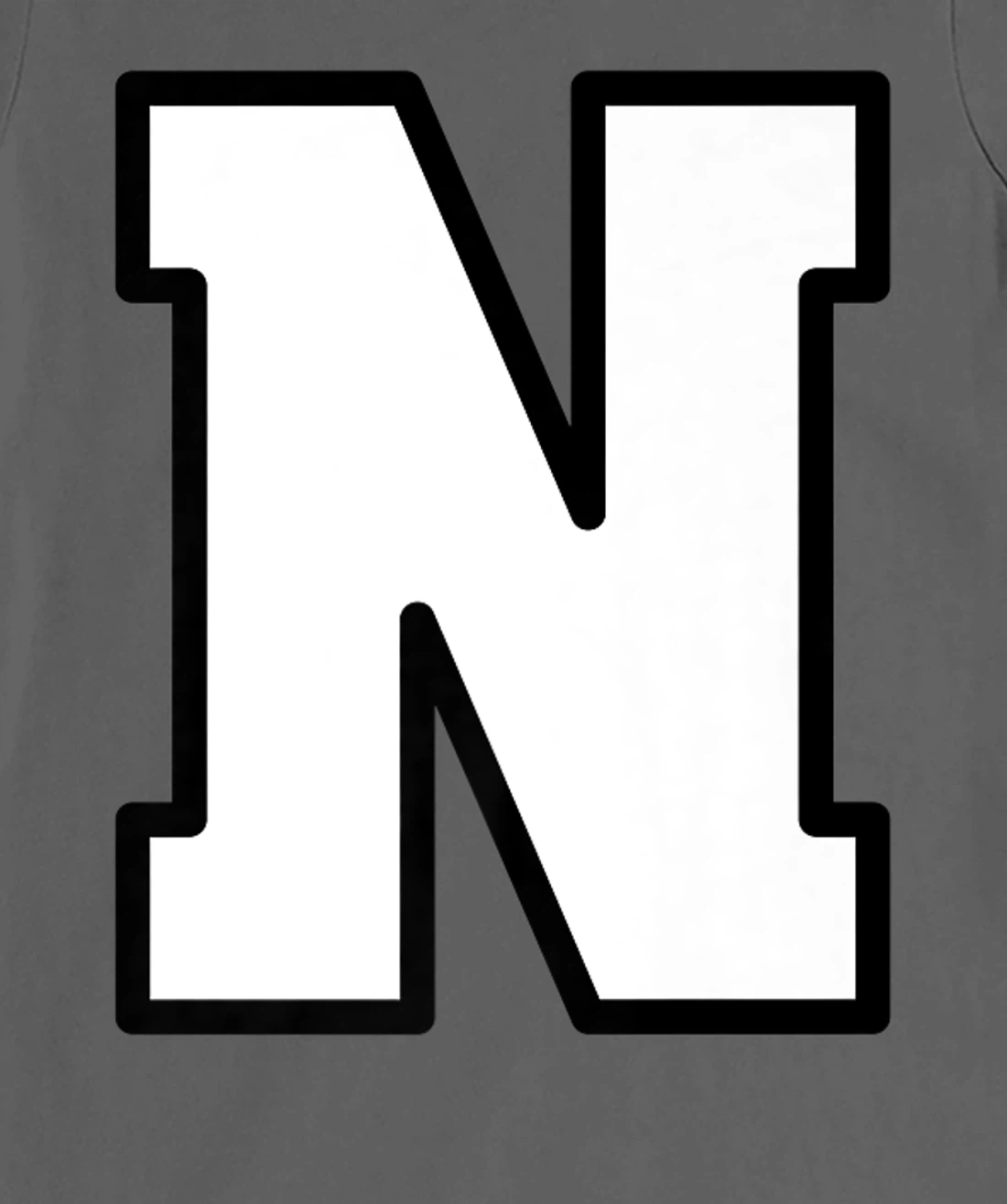 Letter N Capital Alphabet Varsity Monogram Initial T-Shirt, Kid T-Shirt and Women T-Shirt