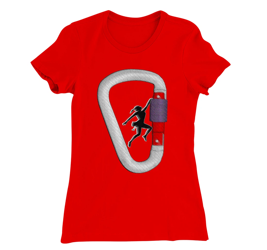 I like Rock Climbing It's My Happy Place T-Shirt, Women T-Shirt