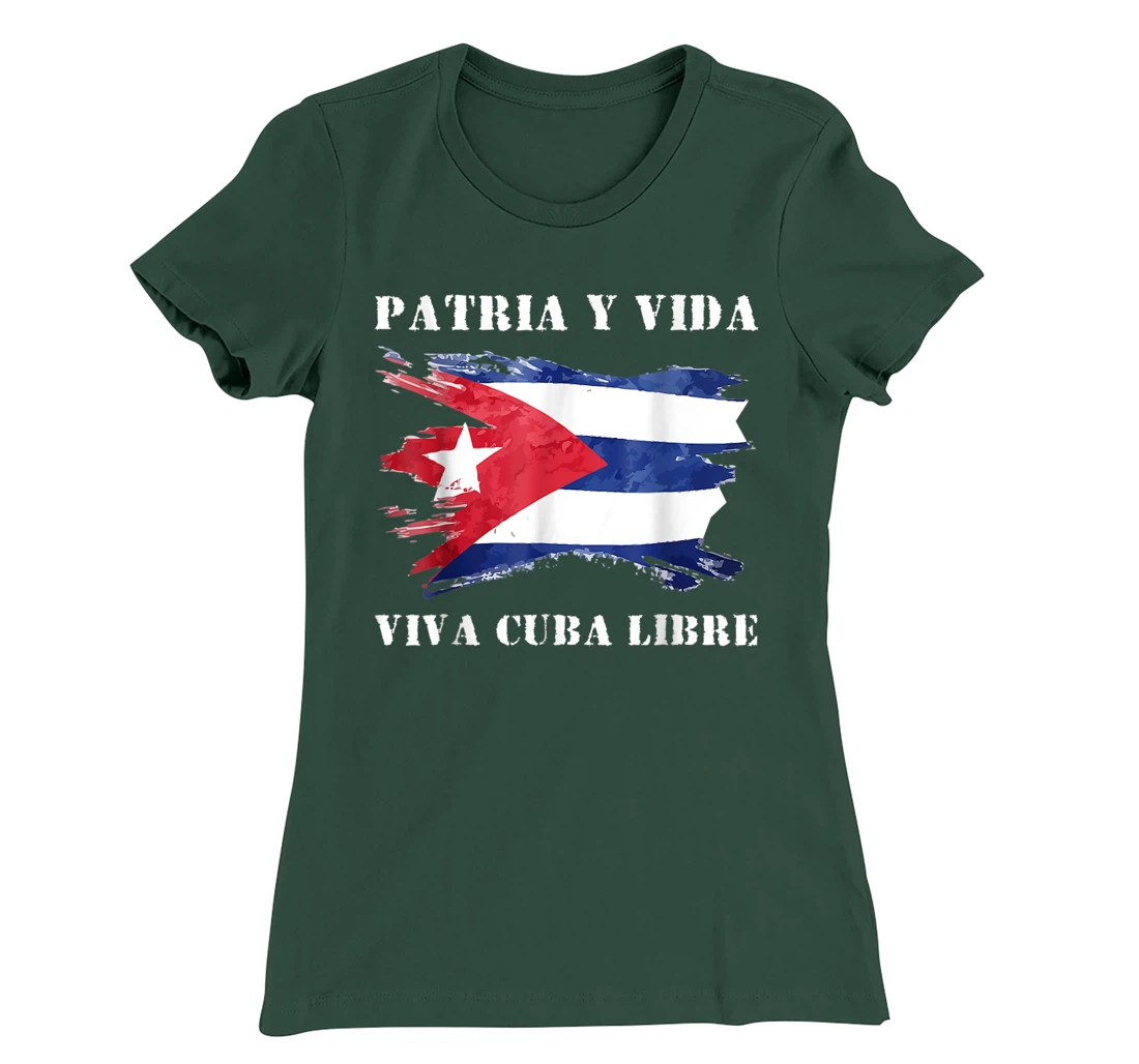 Free Cuban & Cuba Flag T-Shirt, Women T-Shirt