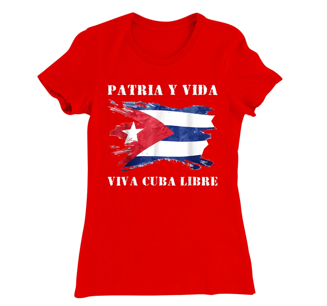 Free Cuban & Cuba Flag T-Shirt, Women T-Shirt