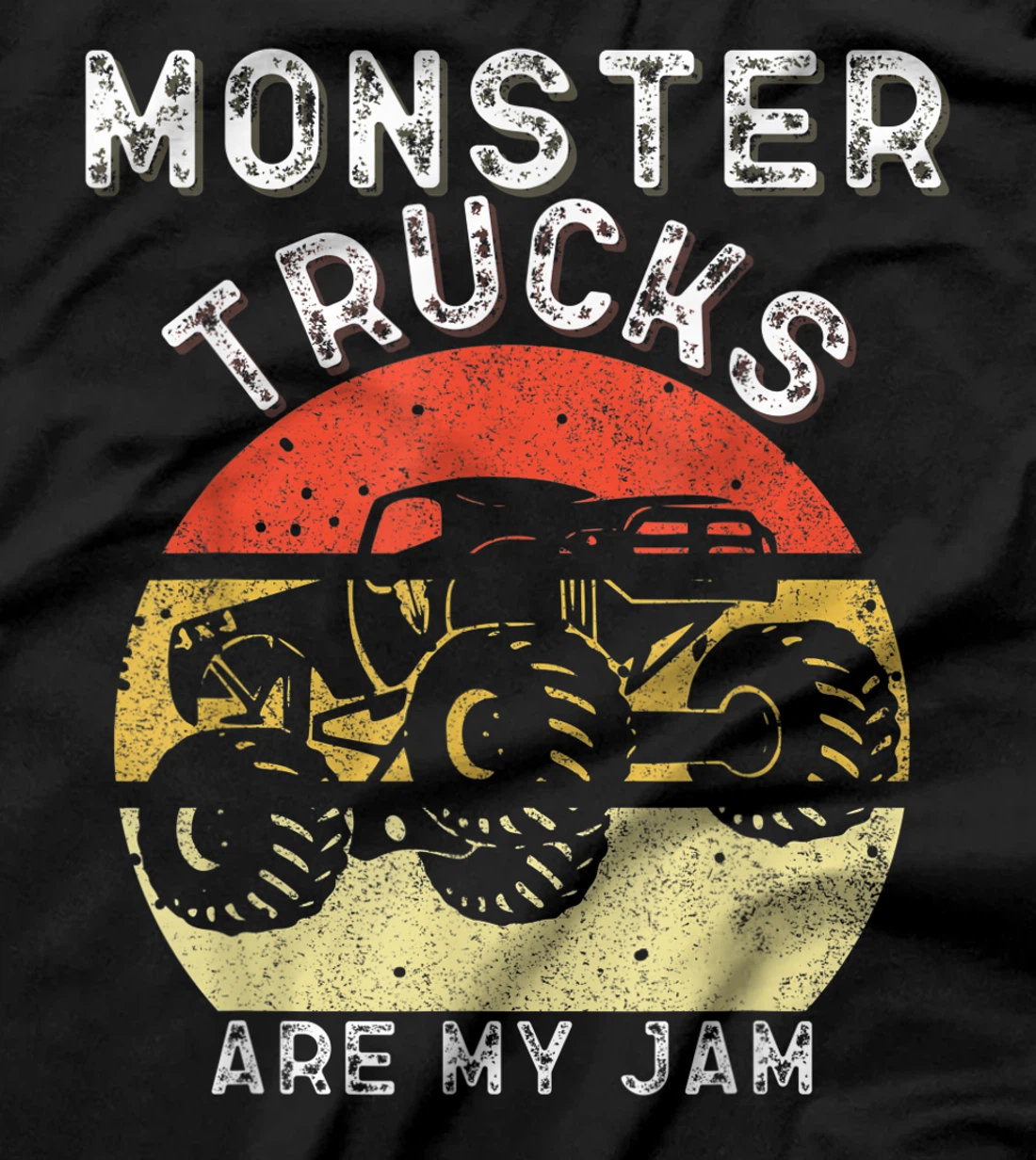 Monster Truck Retro Sunset Vintage Monster Trucks Are My Jam T-Shirt, Kid T-Shirt and Women T-Shirt