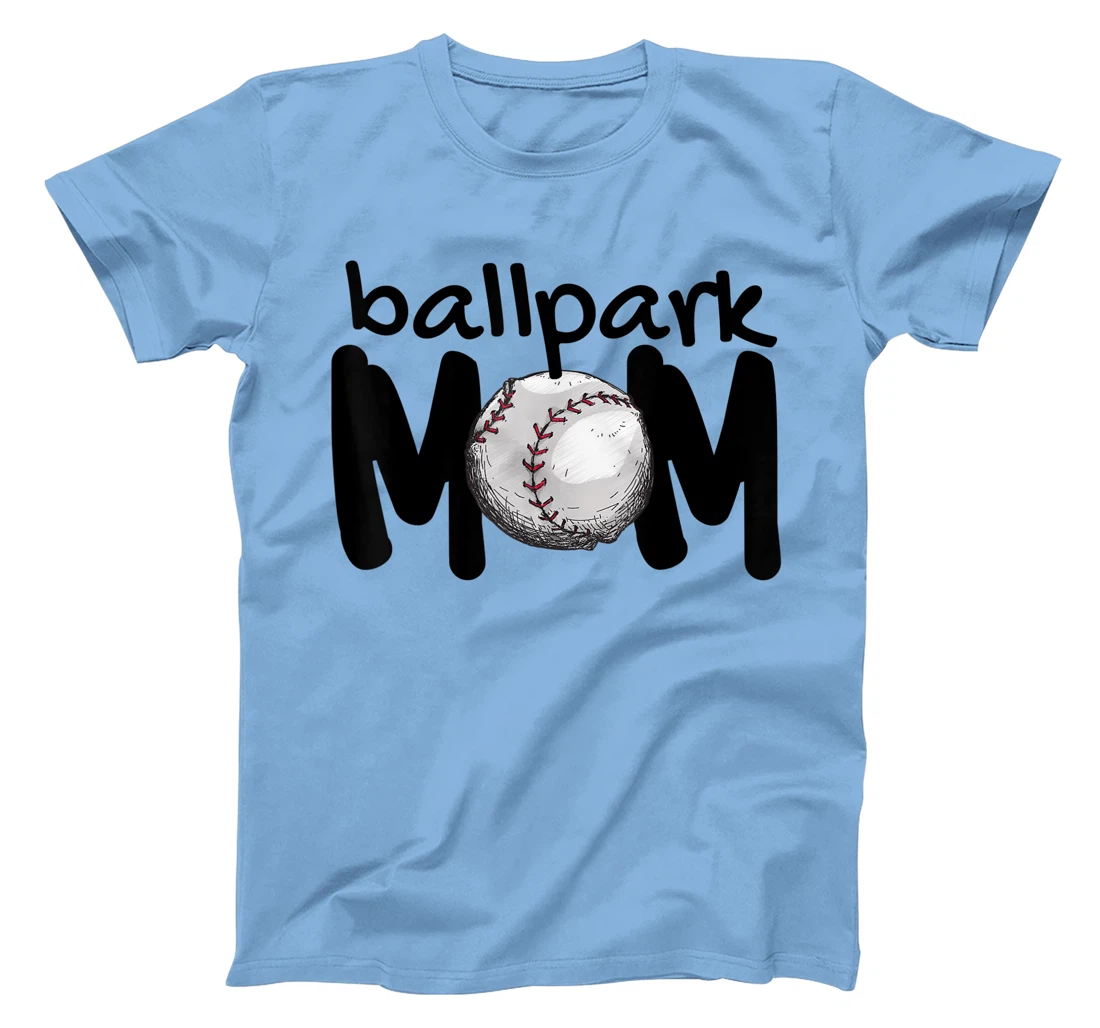 Womens Ball Park Mom Gift Baseball Tball Softball Mom Love T-Shirt, Kid T-Shirt and Women T-Shirt