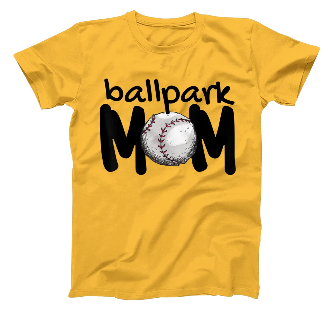 Womens Ball Park Mom Gift Baseball Tball Softball Mom Love T-Shirt, Kid T-Shirt and Women T-Shirt