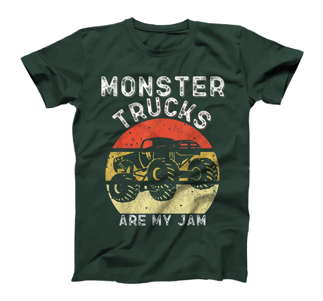 Monster Truck Retro Sunset Vintage Monster Trucks Are My Jam T-Shirt, Kid T-Shirt and Women T-Shirt