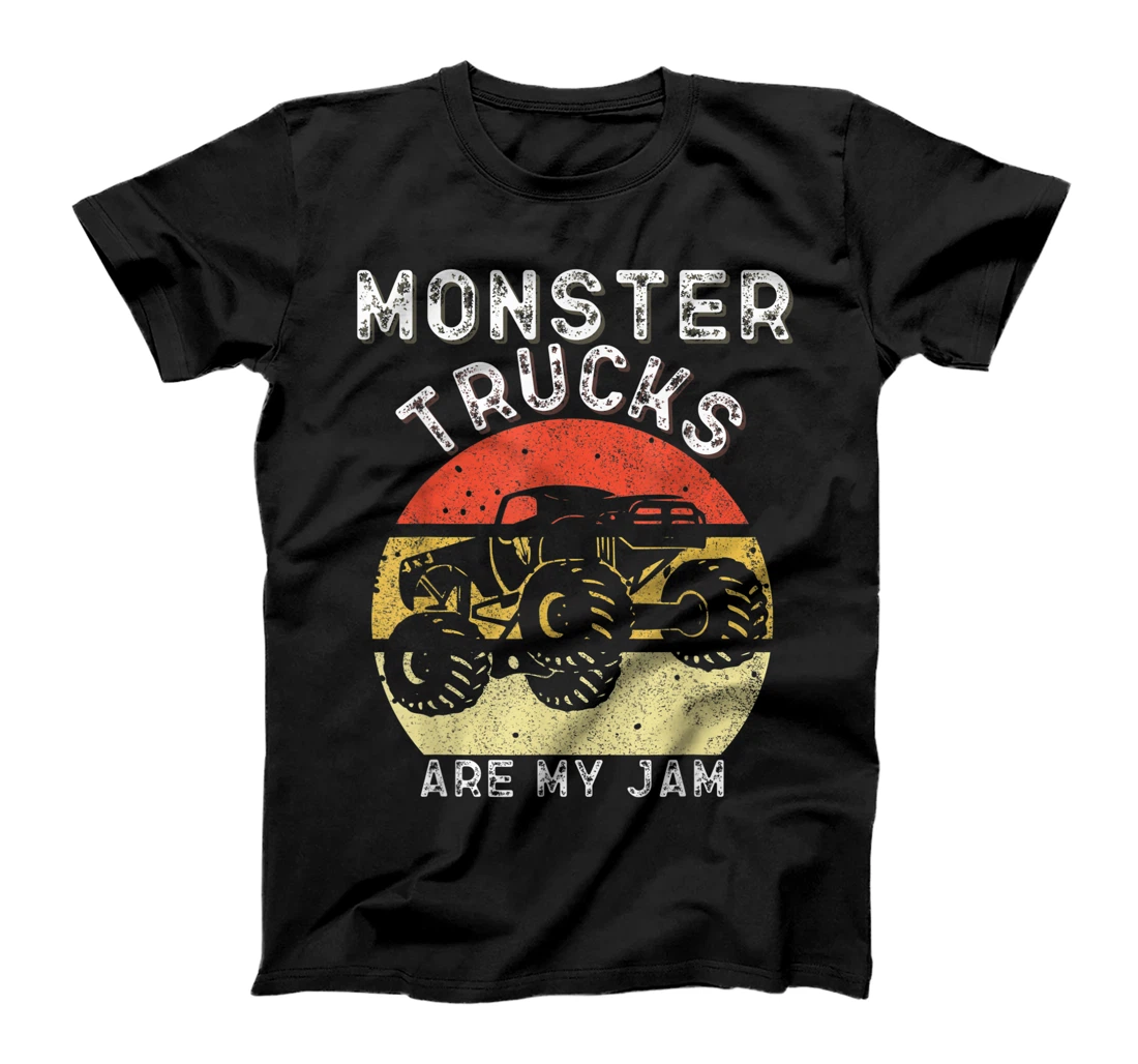 Monster Truck Retro Sunset Vintage Monster Trucks Are My Jam T-Shirt, Kid T-Shirt and Women T-Shirt